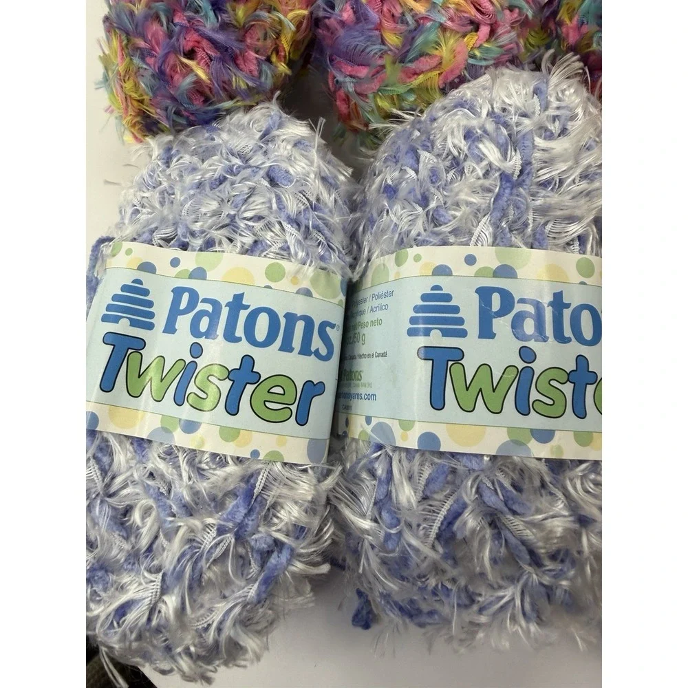 Patons Twister Yarn Super Bulky Lot Of 12 Fruit Loops Blueberry Sungold Lime +
